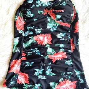 COPY - COCO Ship Floral One Piece Retro Swimsuit Size 12